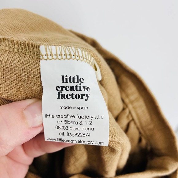 Little Creative Factory Polina's Apron Skirt 100% Linen Tie Front Size 6 Years - Picture 7 of 8